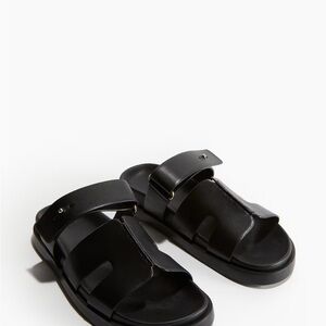 H&M Black Slide Sandals size 9